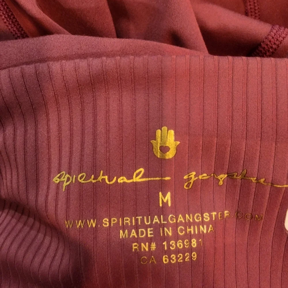 Spiritual Gangster Mindful Eco Jersey Jogger Leggings in Wildberry Size M